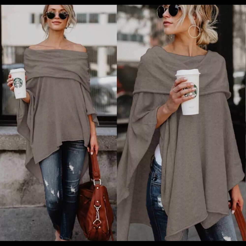 Irregular Hem Poncho